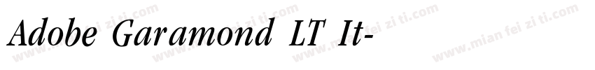 Adobe Garamond LT It字体转换